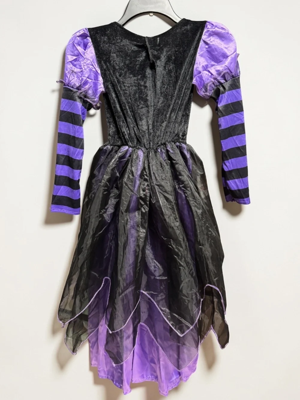 Girls Witch Costume Dress Purple Black Halloween Costume Kids Size 8 9 Spooky